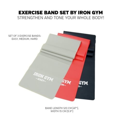 Fasce elastiche esercizi resistenza set 3 pezzi | Iron Gym
