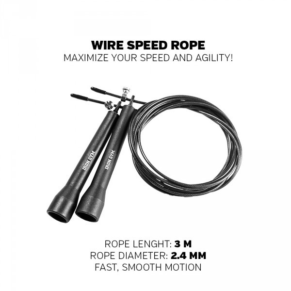 Corda da salto velocità PVC Speed Rope | Iron Gym®