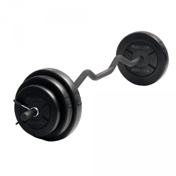 Bilanciere con Pesi Curl Sollevamento 23kg | Iron Gym®